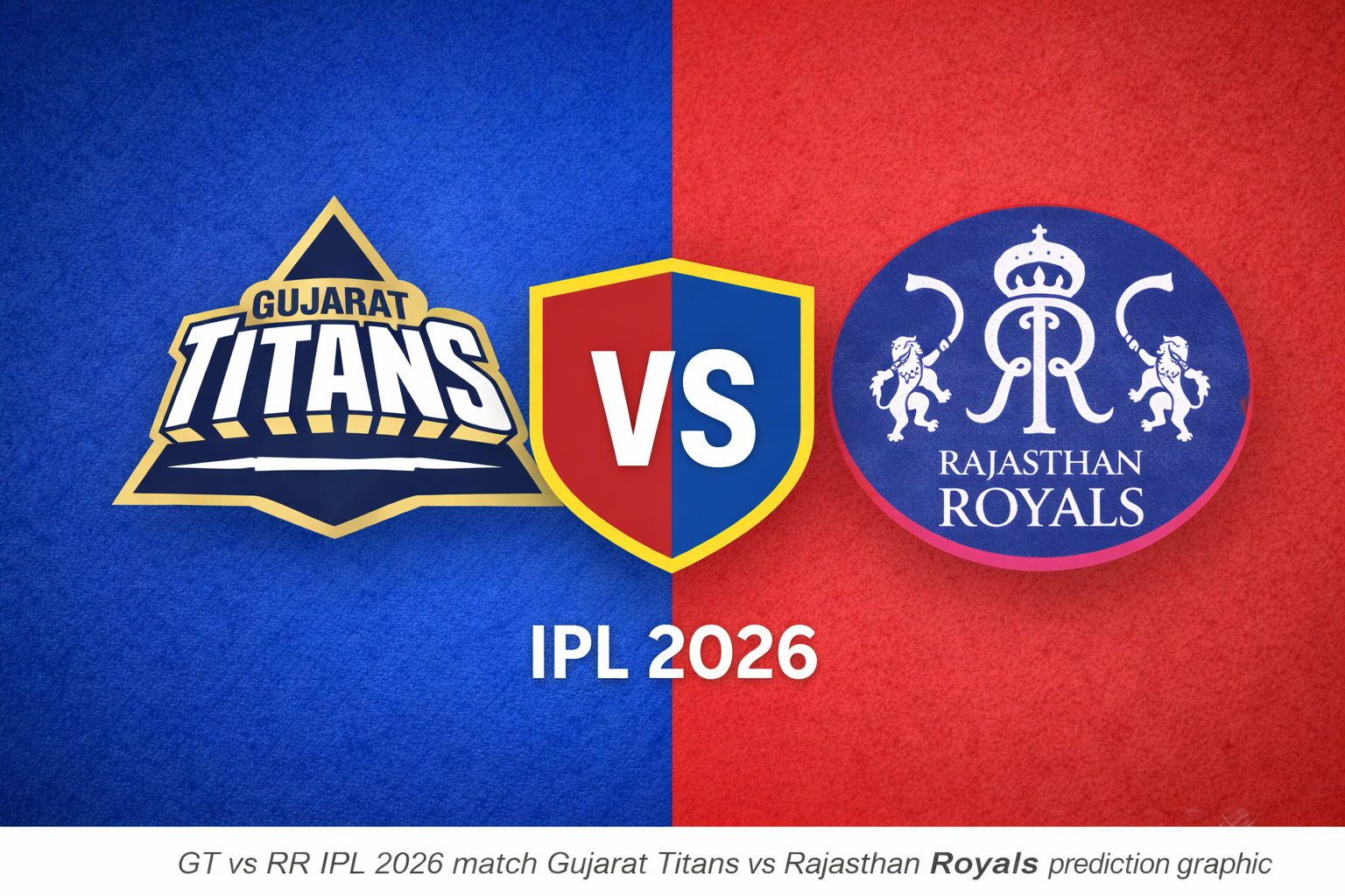 GT vs RR IPL 2026 match preview image Gujarat Titans vs Rajasthan Royals prediction and analysis